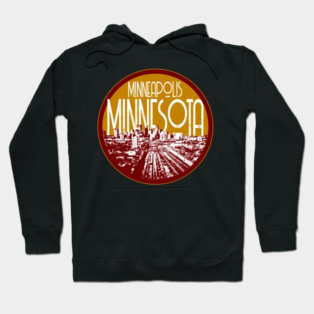 Minneapolis Skyline Decal Hoodie by zsonn